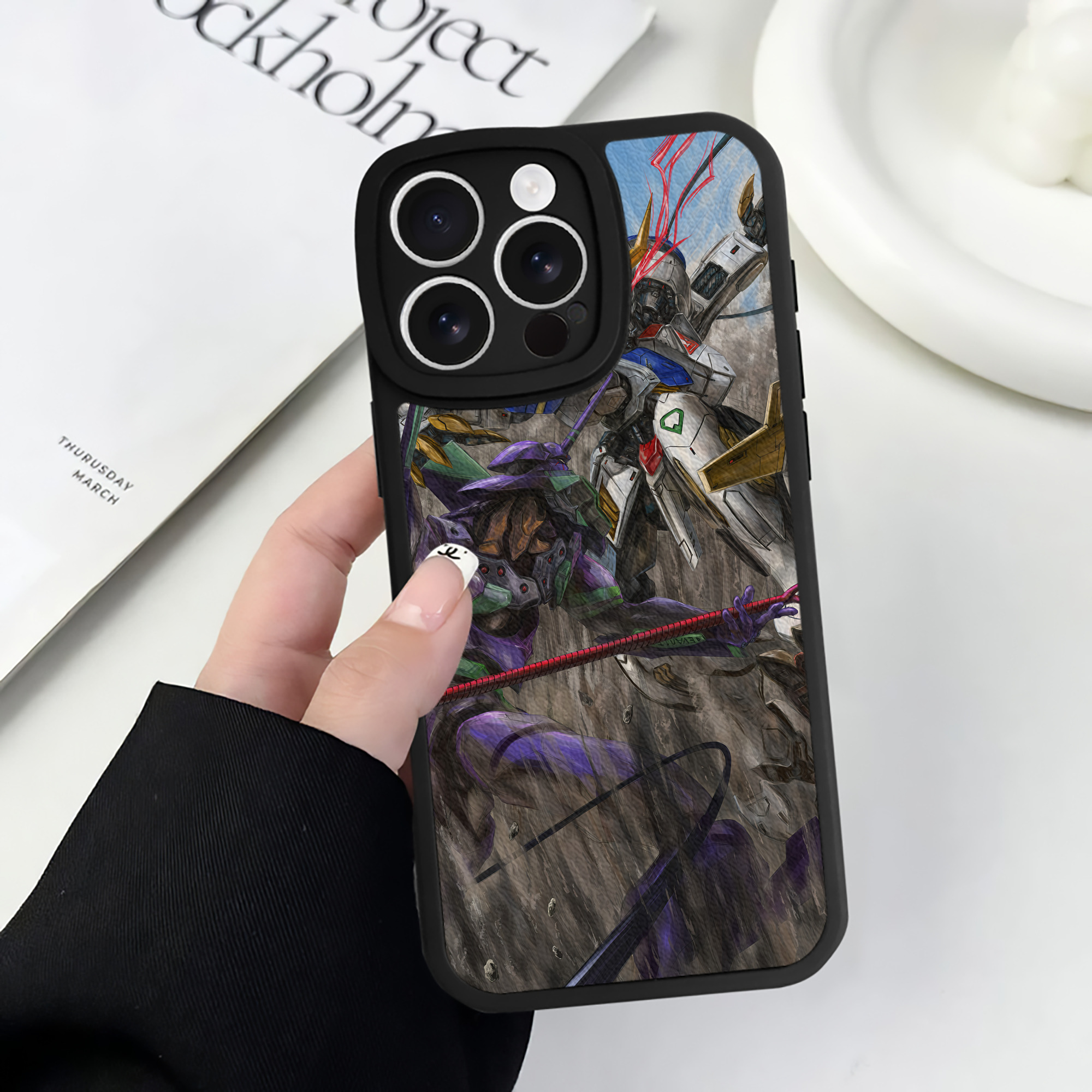 （画像用） EVA 新世紀エヴァンゲリオン 【iPhone 16シリーズ対応】シリコンスマホケース（レザー調） 材質：シリコン